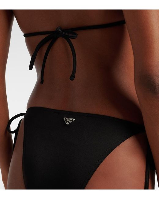 Prada Black Low-Rise Bikini Bottoms