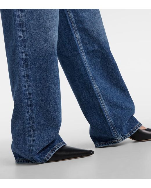 Jeans A Gamba Larga Low Slung Baggy di Agolde in Blue