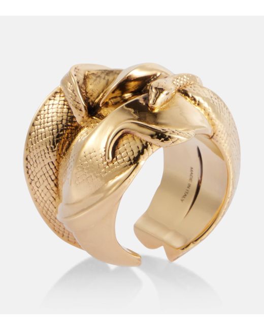 Alexander McQueen Metallic Snake Ring