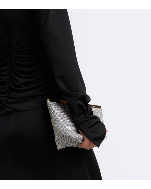 David Koma Black Cutout Ruched Jersey Gown