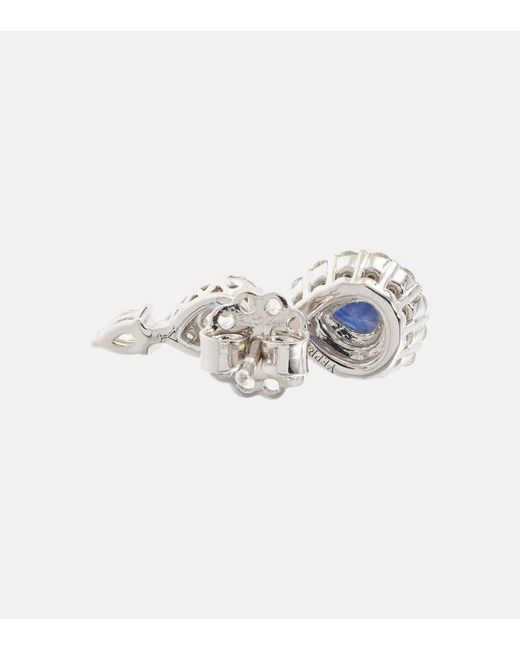 YEPREM Blue Reign Supreme 18kt White Gold Earrings With Diamonds And Sapphires