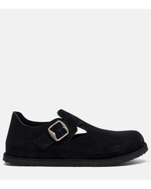 Birkenstock Black London Suede Shoes