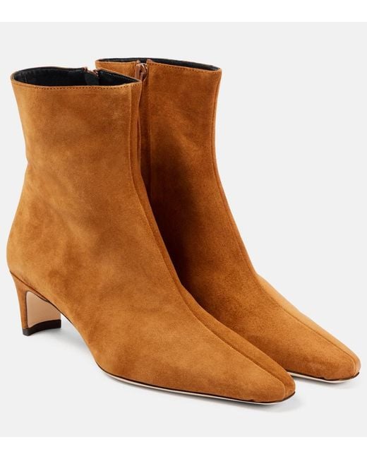 Bottines Wally 55 En Daim Staud en coloris Brown