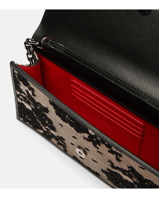 Christian Louboutin Black Loubi54 Small Lace Clutch