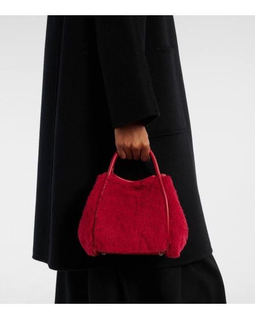 Max Mara Red Marine Small Teddy Tote Bag