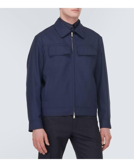 Lardini Blue Wool Jacket for men