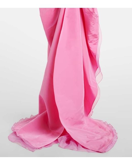 Carolina Herrera Pink Robe Aus Crepe