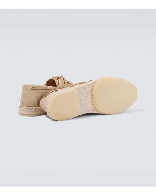 Vilebrequin White Suede-Trimmed Canvas Espadrilles for men