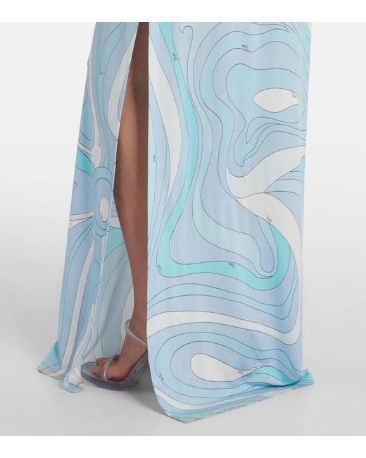 Emilio Pucci Blue Marmo Shirt Dress