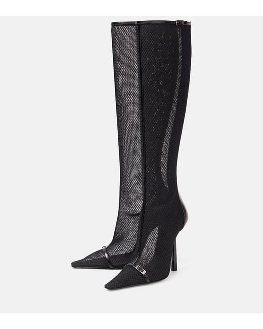 Stivali Oxalis in mesh di Saint Laurent in Black