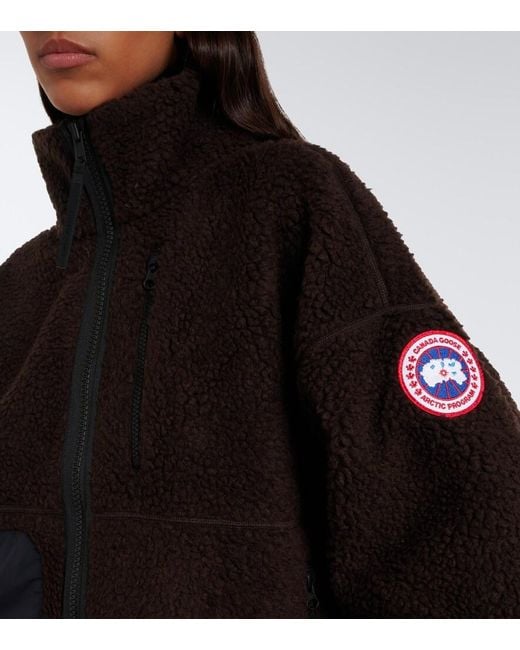 Canada Goose Black Simcoe Wool-Blend Fleece Jacket