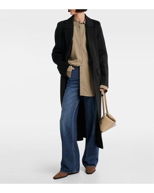 Totême  Brown Shearling-Lined Suede Ankle Boots