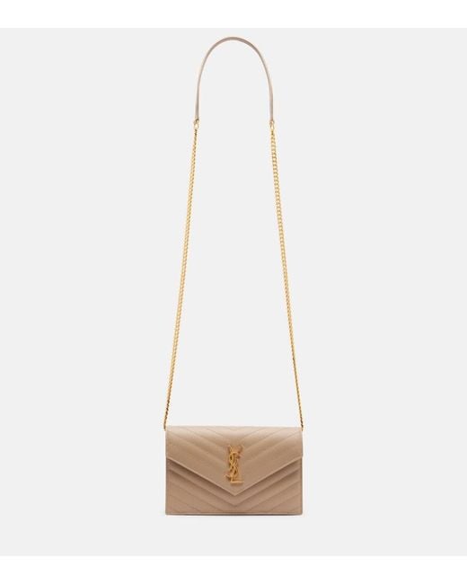 Saint Laurent White Portemonnaie Mit Kettenriemen Cassandre Envelope