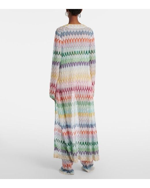 Missoni White Lame Cardigan