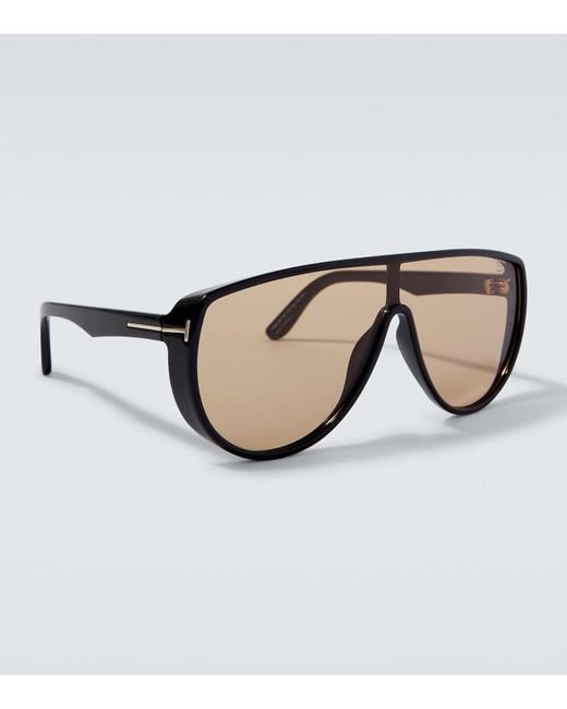Tom Ford Brown Achilles Aviator Sunglasses for men