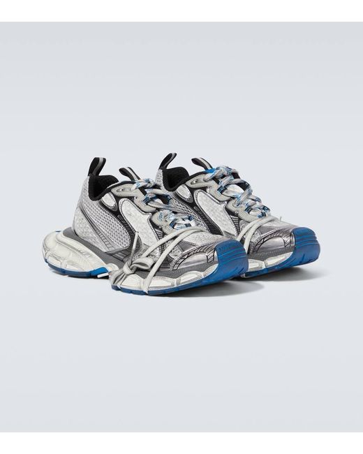 Sneakers 3XL in mesh di Balenciaga in Metallic da Uomo