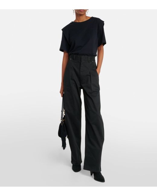 Pantalon ample Lenadi en coton Isabel Marant en coloris Black