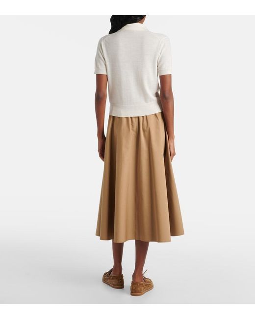 Vince White Wool-Blend Top