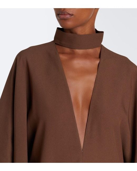 ‎Taller Marmo Brown Ooo Crepe Cady Kaftan