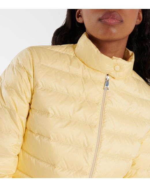 Moncler Yellow Lans Quilted Down Jacket