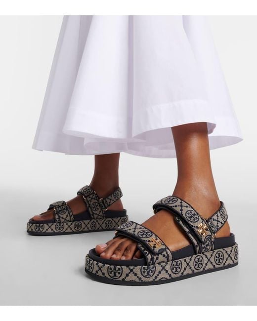 Sandalias Kira Monogram Tory Burch de color Multicolor