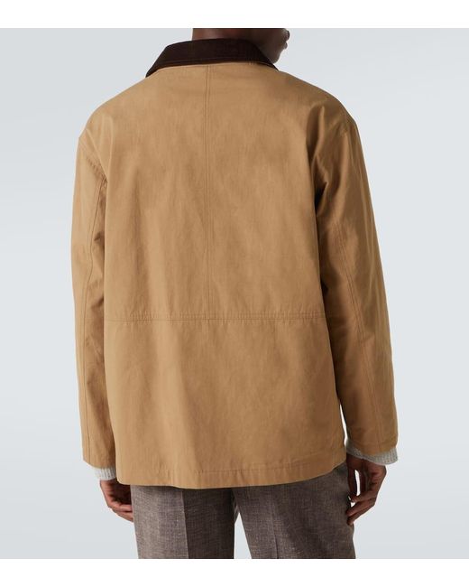 The Row Brown Frank Cotton Jacket for men