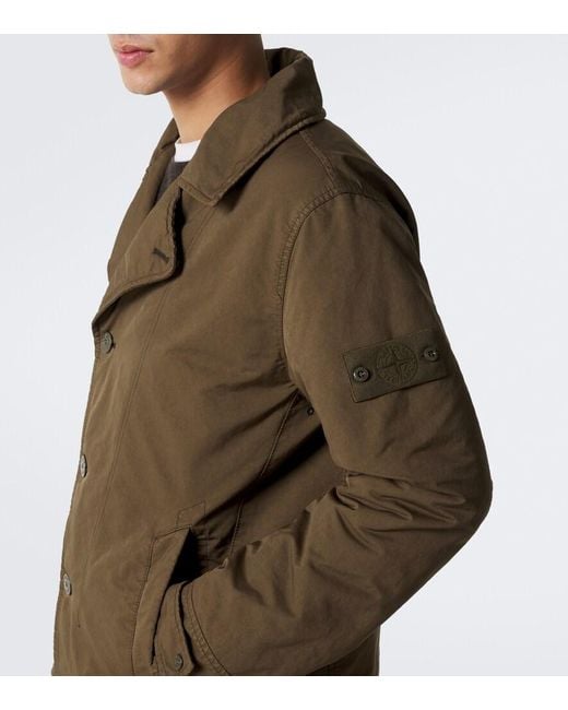 Stone Island Green Ghost Peacoat for men