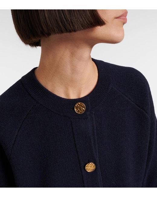 Totême  Blue Wool-Blend Cardigan