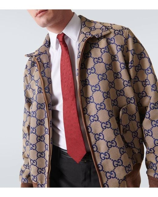 Gucci Krawatte aus Seiden-Jacquard in Red für Herren