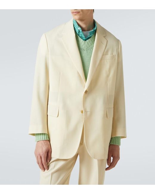 Auralee Natural Wool And Mohair Blazer for men