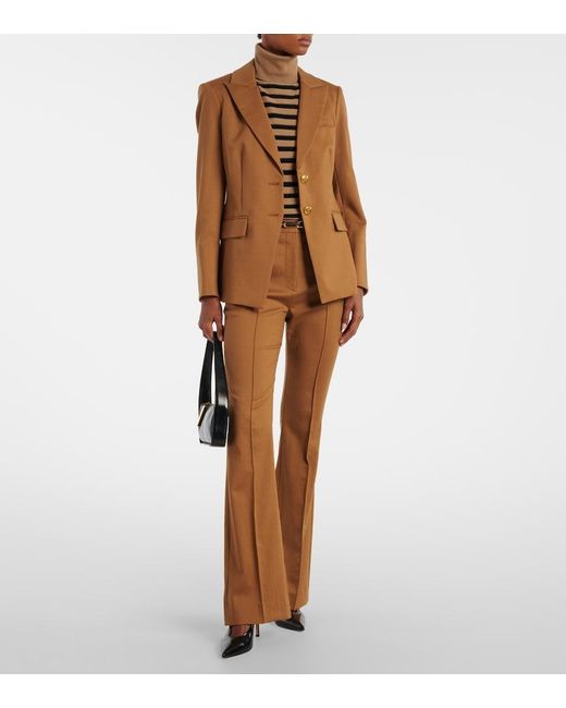 Veronica Beard Brown Izara Wool Blazer