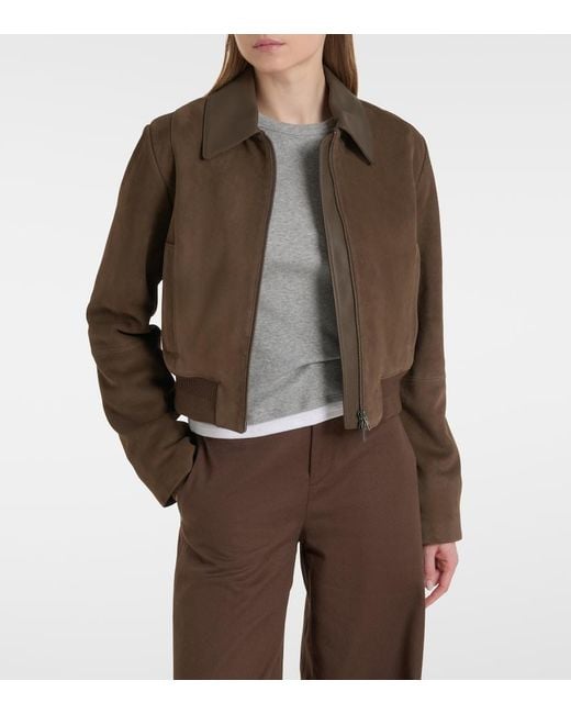 Vince Green Suede Blouson Jacket