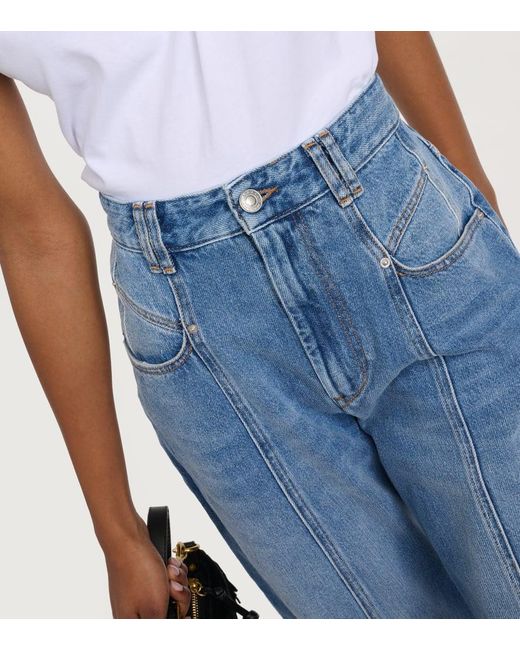 Jeans anchos Vetan de tiro alto Isabel Marant de color Blue