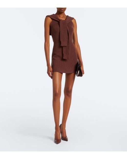 AYA MUSE Brown Vao Minidress