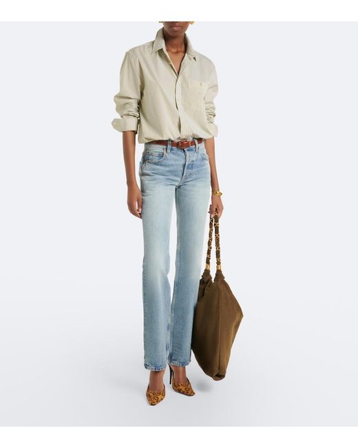 Saint Laurent Brown Amalia Suede Shopper