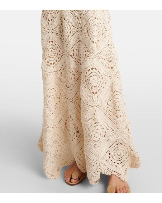 Ulla Johnson Natural Annalisa Crochet Cotton Maxi Dress
