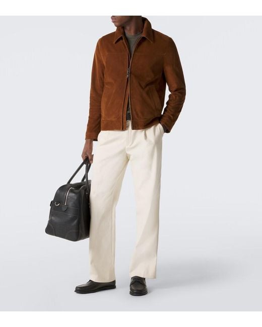 Brioni Black Leather Loafers for men