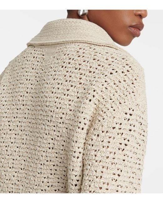 Bottega Veneta Natural Cotton Crochet Shirt