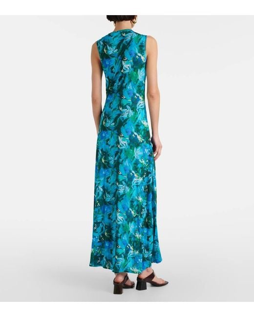 Vestido Largo Elise De Jersey Estampado Ulla Johnson de color Blue