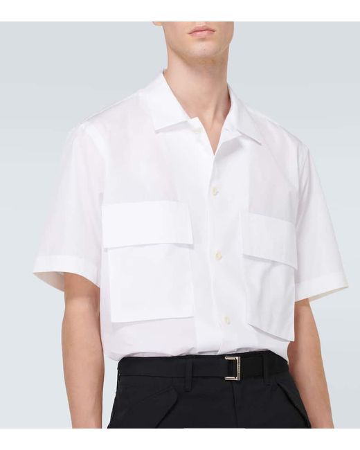 Sacai X Thomas Mason Hemd aus Baumwollpopeline in White für Herren