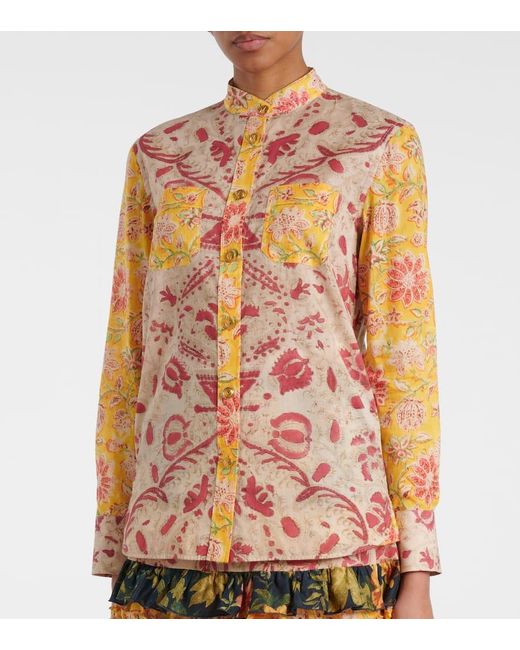Valentino Orange Bluse Aus Baumwolle
