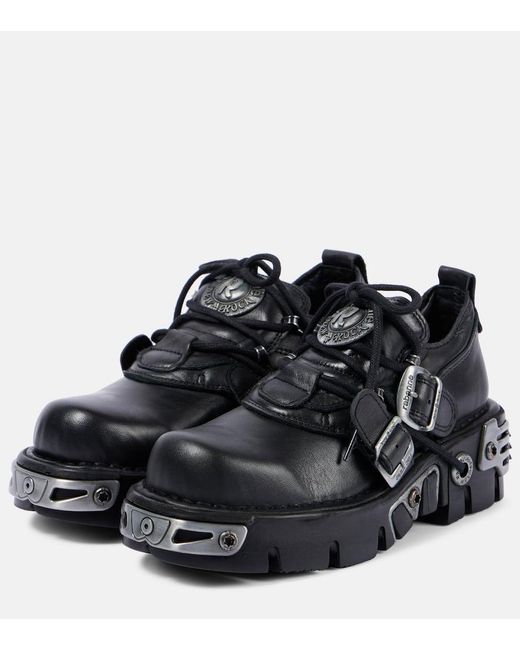 Rabanne Black X New Rock Embellished Leather Boots