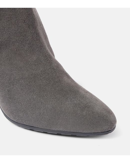 Manolo Blahnik Gray Calasso Suede Ankle Boots