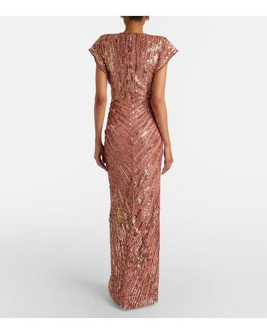 Jenny Packham Pink Zola Embellished Gown