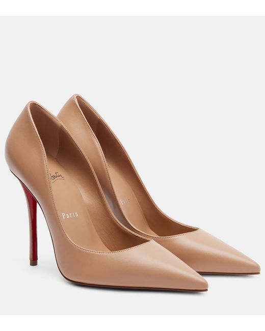 Christian Louboutin Brown Miss Z 100 Leather Pumps