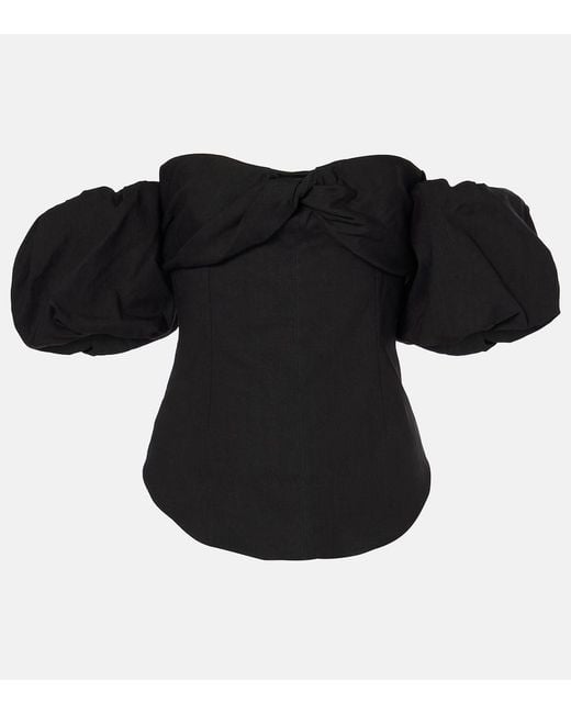 Isabel Marant Black Daniela Off-Shoulder Top