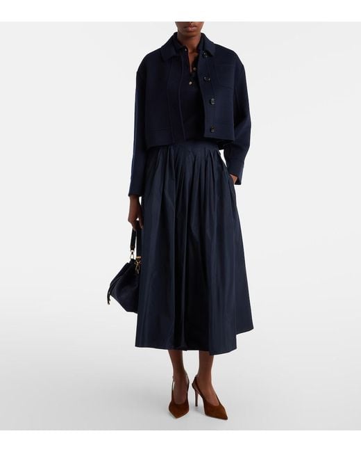 Max Mara Blue Virgin Wool Jacket