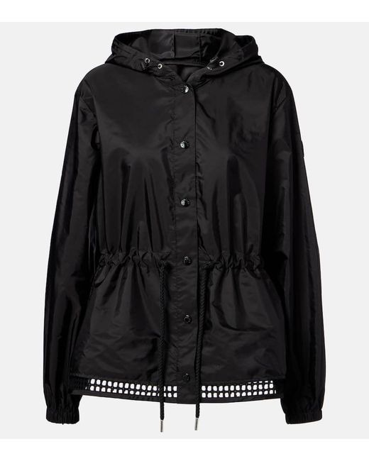 Moncler Black Jacke Rochebonne Aus Taft