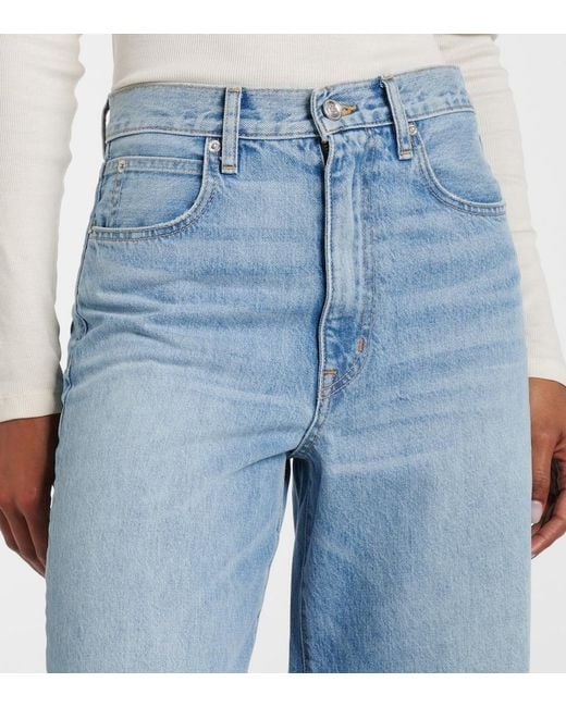 SLVRLAKE Denim Blue Eva High-Rise Wide-Leg Jeans