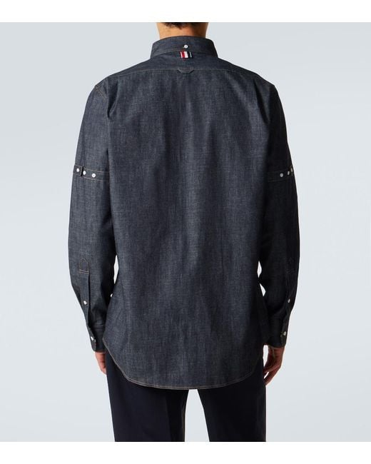 Thom Browne Blue Denim Shirt for men